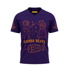 Garba Beats Purple Jersey - Navratri Festival Dance Graphic
