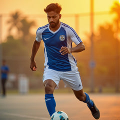 Customized Men's Sports Jersey - Royalblue-White