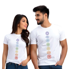 Chakra Half Sleeve Couple T-shirt