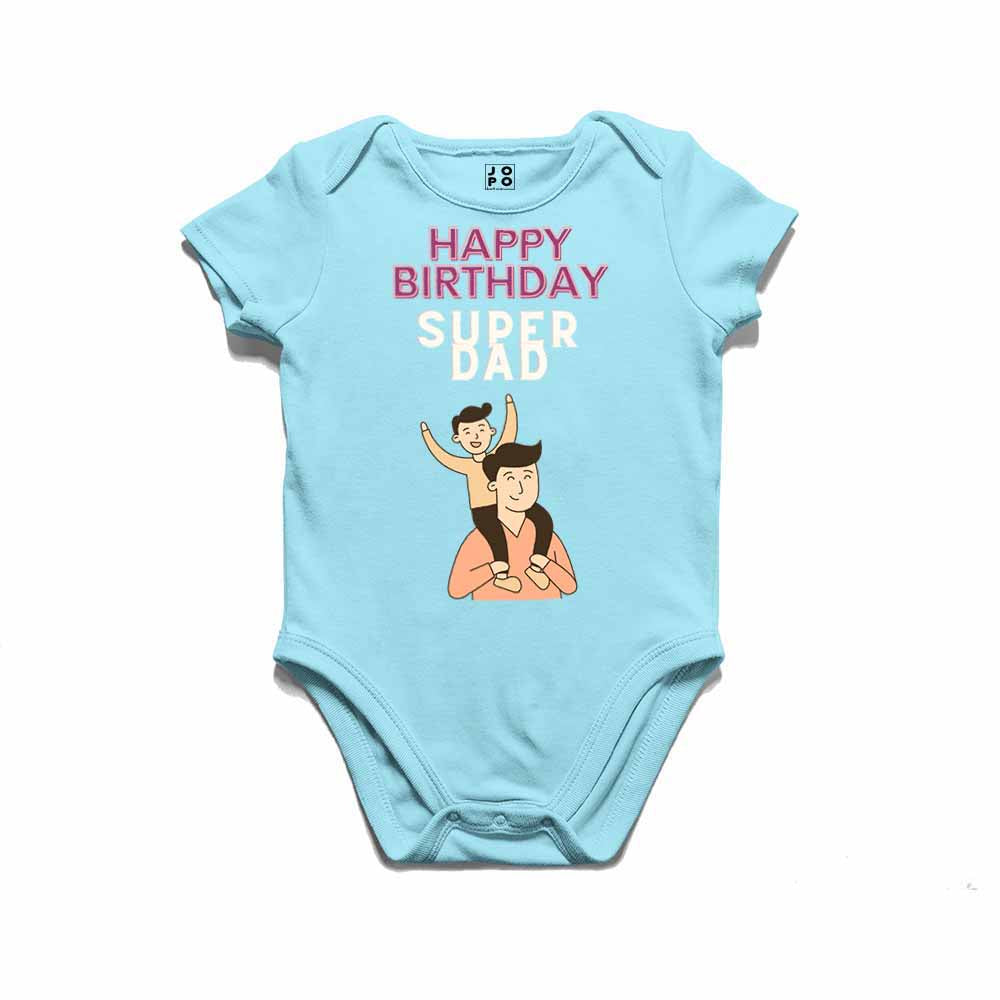 Happy Birthday Super Dad design T-shirt/Romper