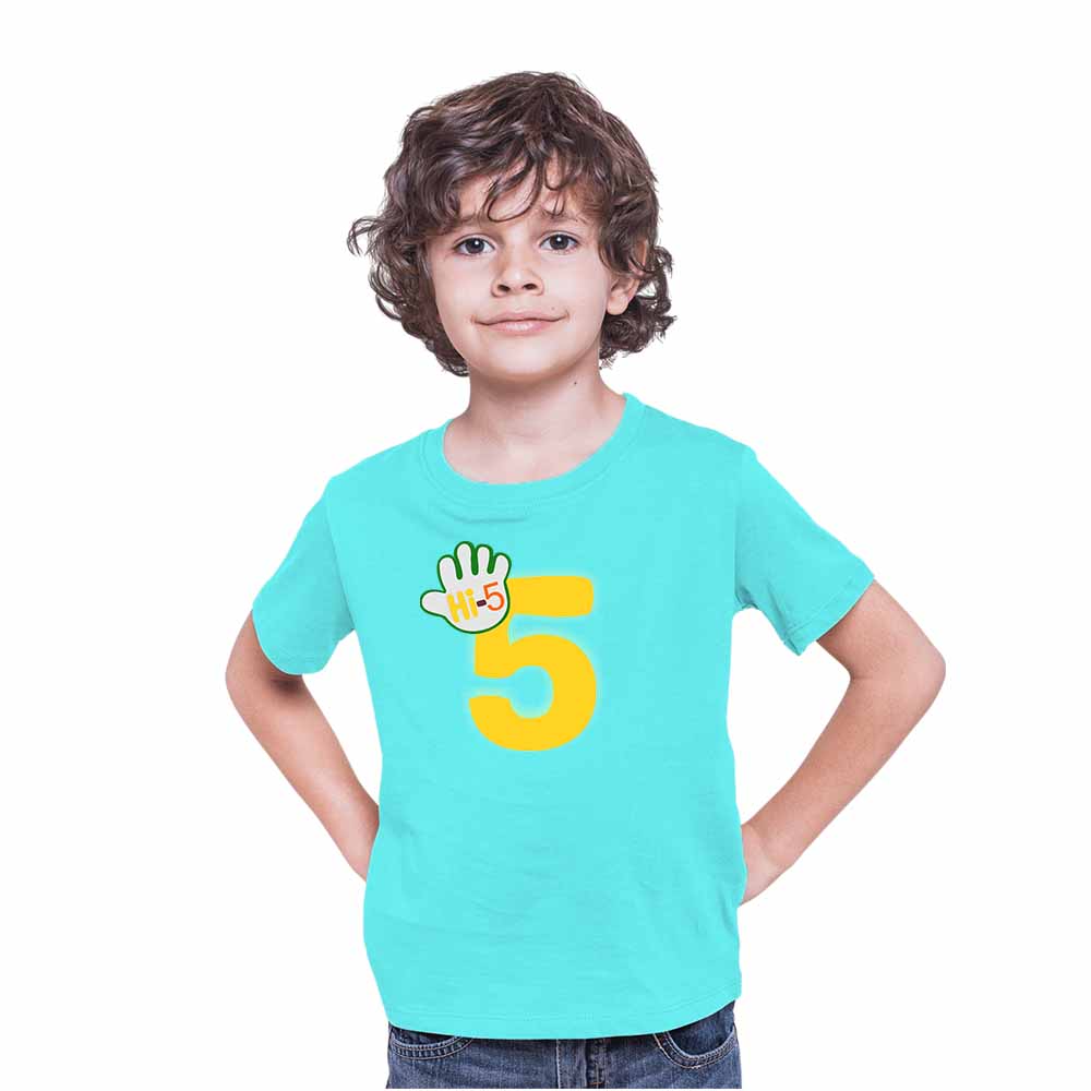 Hi-5 Style 5th Birthday Theme Kids T-shirt