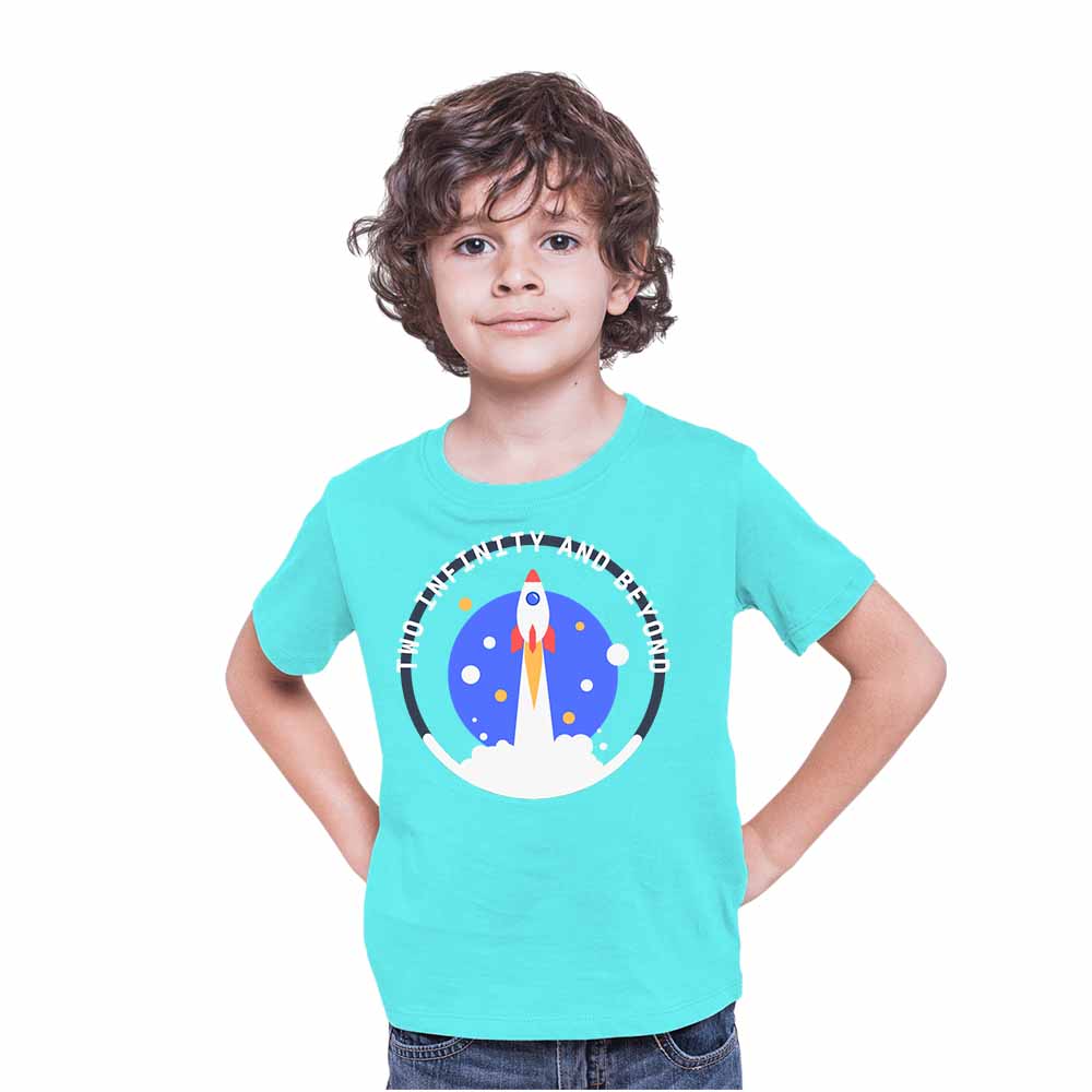 I Am Two Rocket Designed Birthday Theme Kids T-shirt