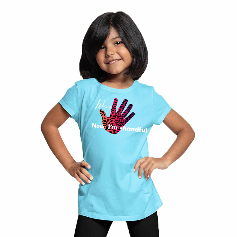 Hand Paint 5th Birthday Theme Kids T-shirt