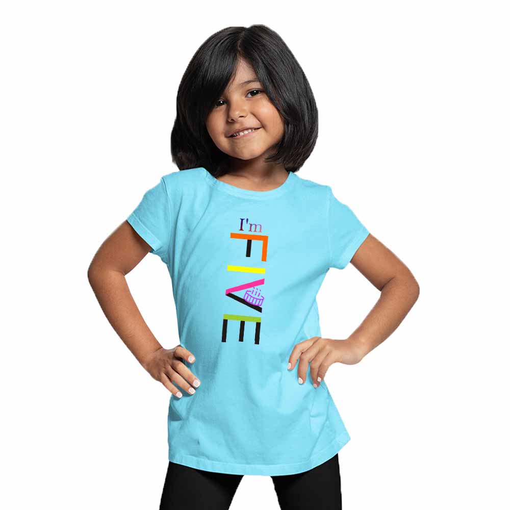 Five Sticky Designed 5th Birthday Theme Kids T-shirt