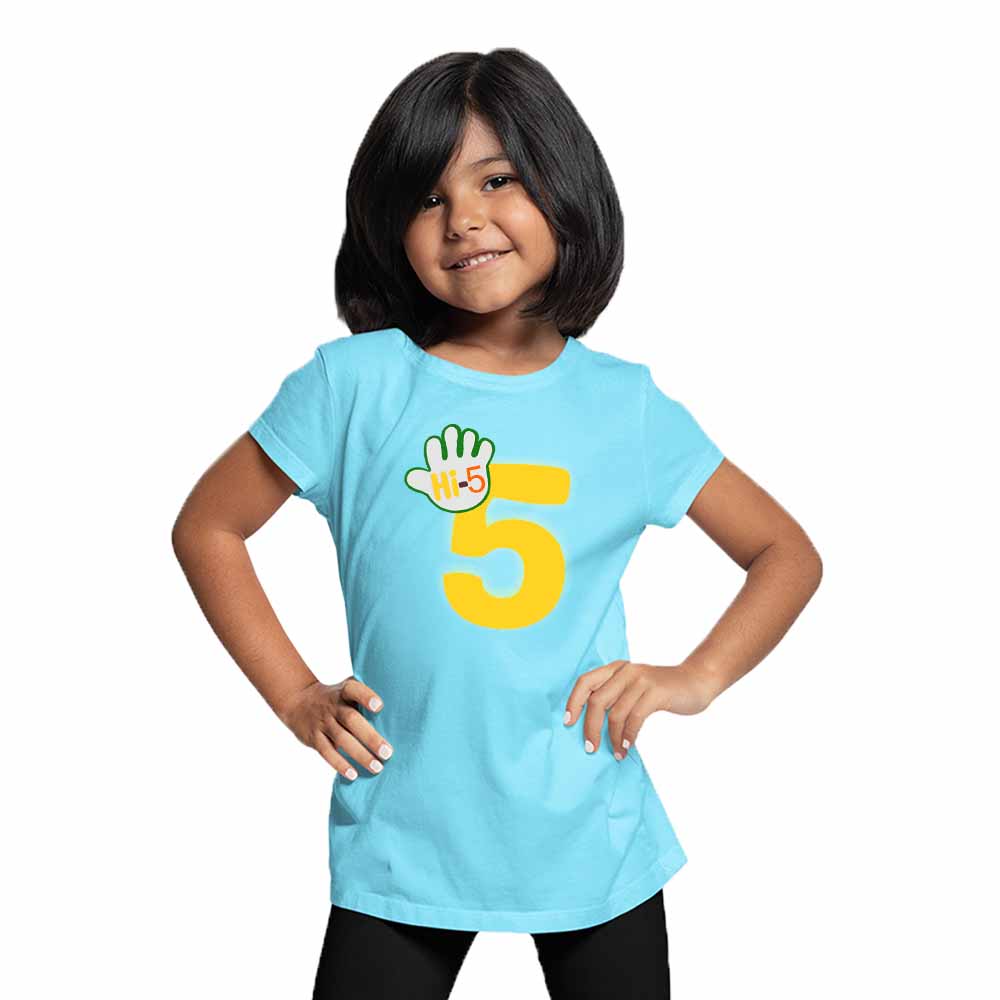 Hi-5 Style 5th Birthday Theme Kids T-shirt