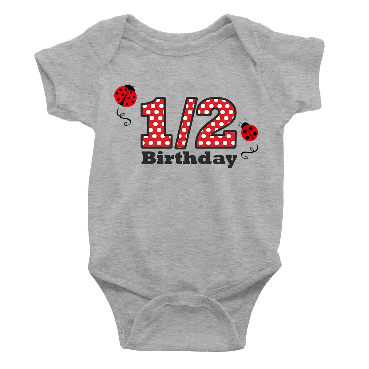 Half Birthday Beetle design Onesie or T Shirt Unisex kids