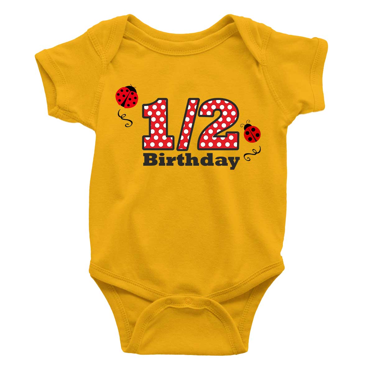 Half Birthday Beetle design Onesie or T Shirt Unisex kids