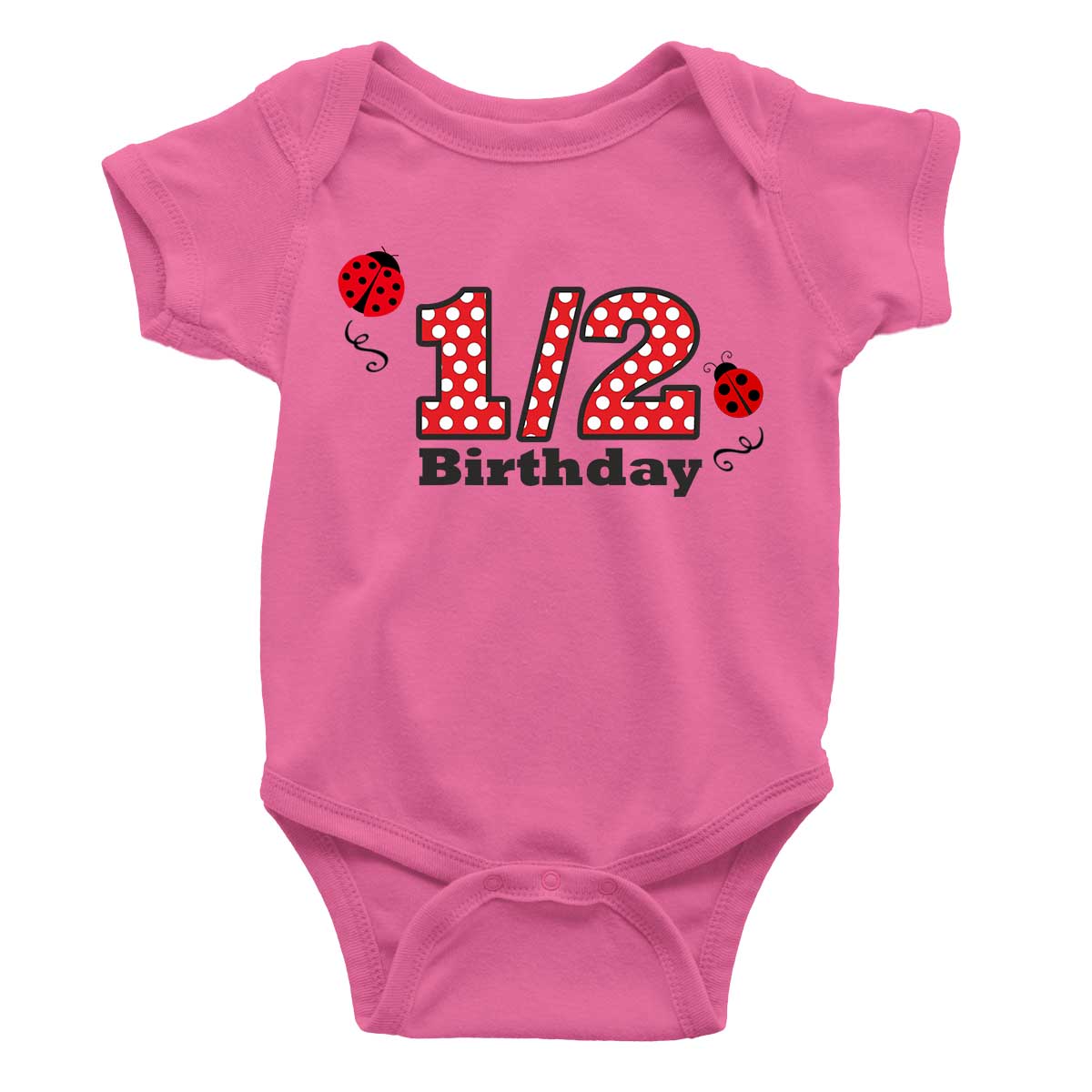 Half Birthday Beetle design Onesie or T Shirt Unisex kids