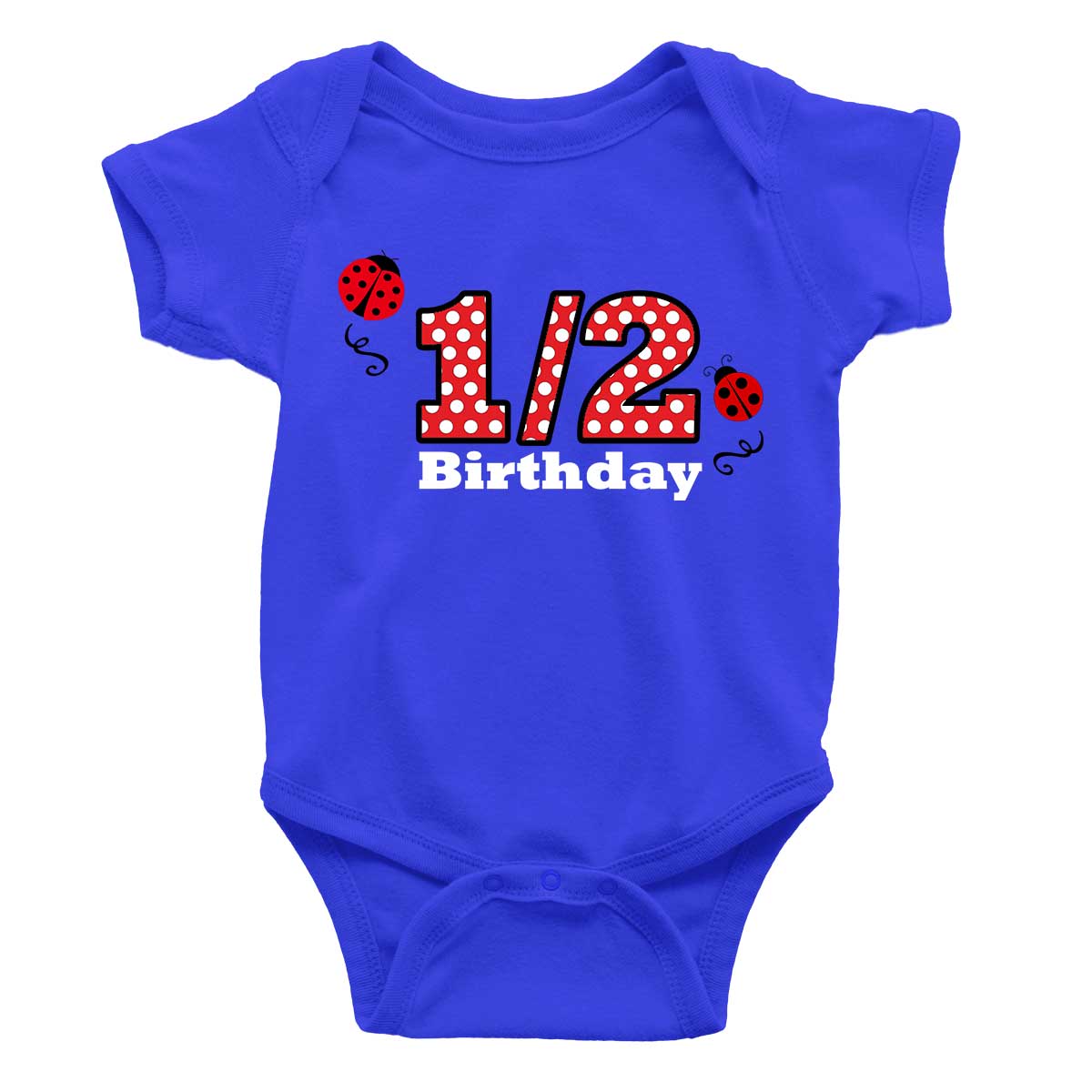 Half Birthday Beetle design Onesie or T Shirt Unisex kids
