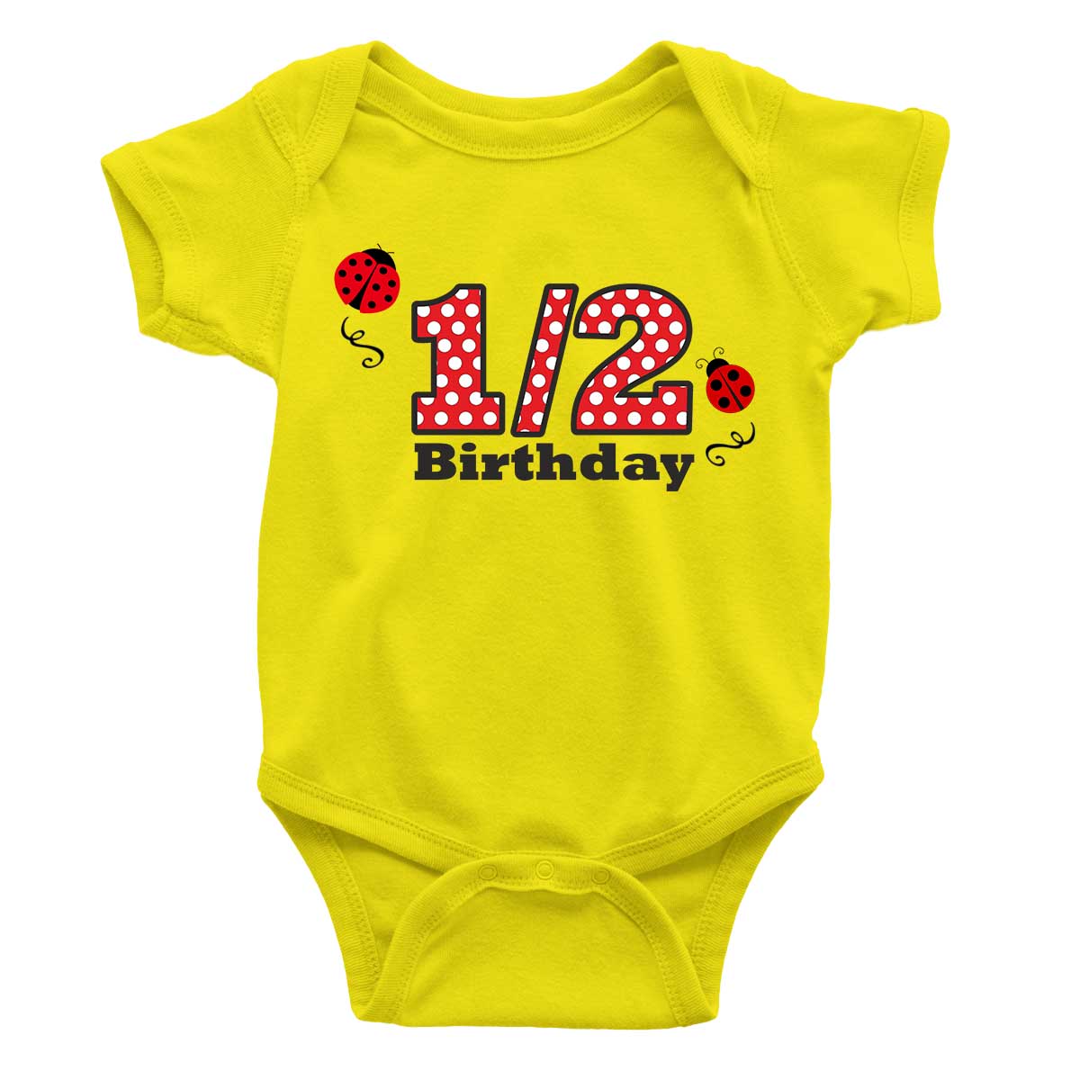 Half Birthday Beetle design Onesie or T Shirt Unisex kids