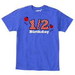 Half Birthday Beetle design Onesie or T Shirt Unisex kids