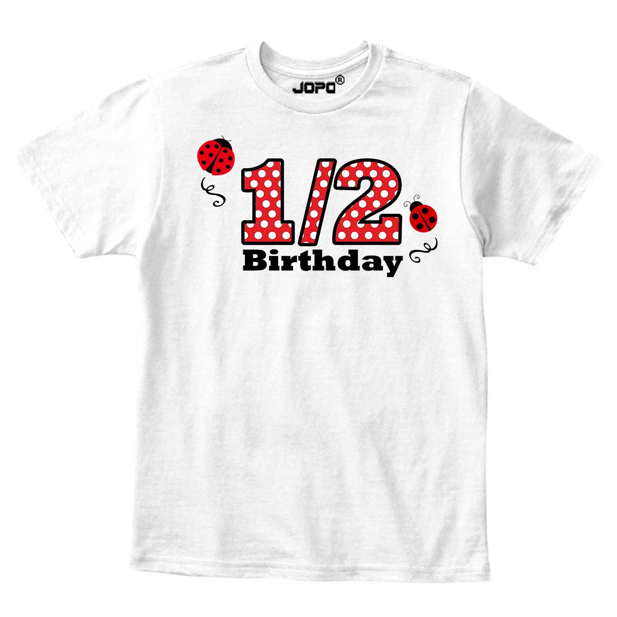 Half Birthday Beetle design Onesie or T Shirt Unisex kids
