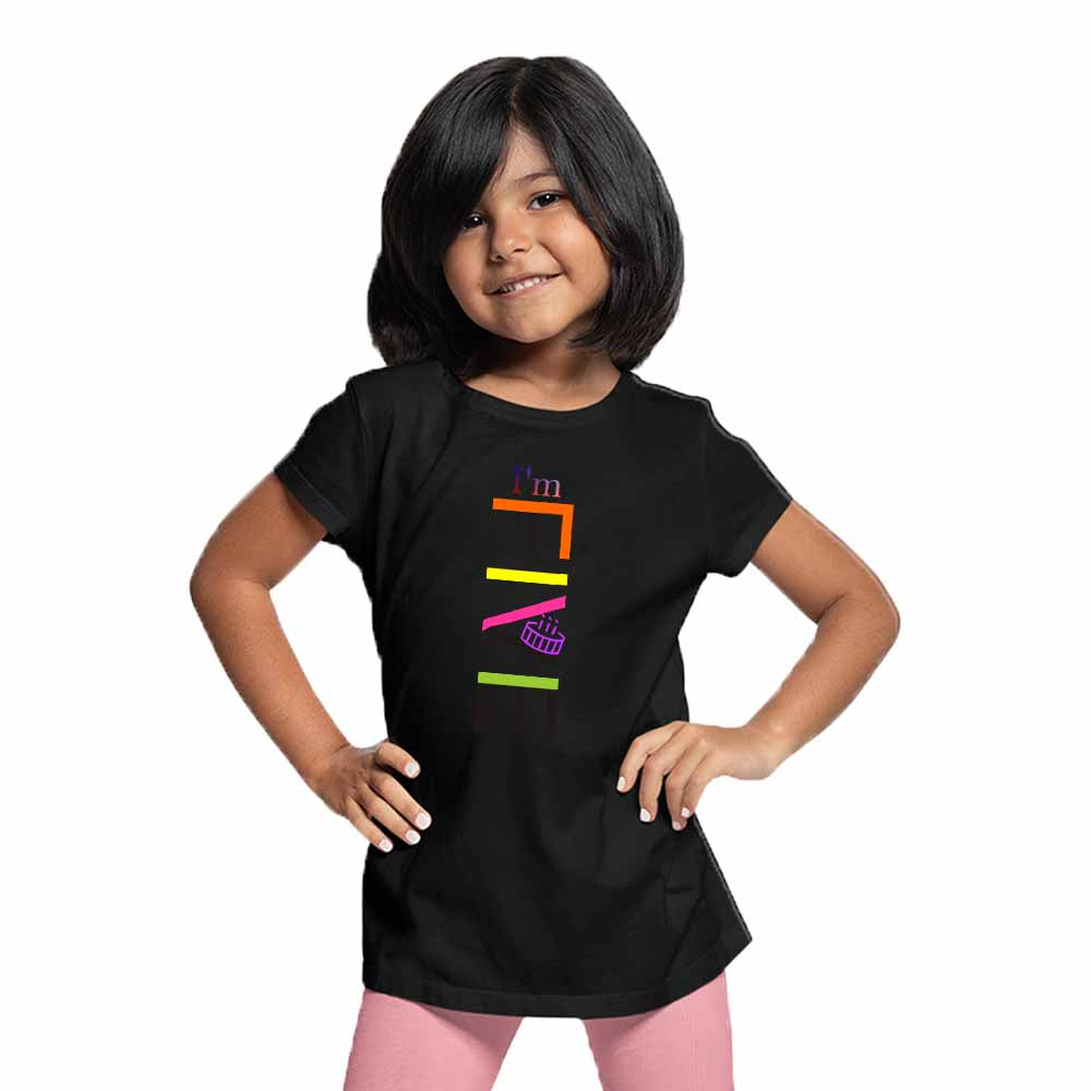 Five Sticky Designed 5th Birthday Theme Kids T-shirt