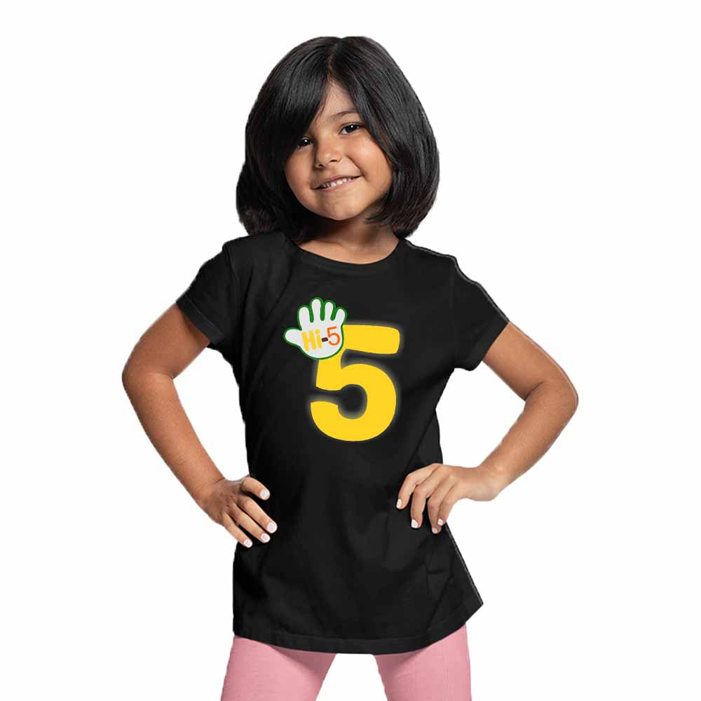 Hi-5 Style 5th Birthday Theme Kids T-shirt