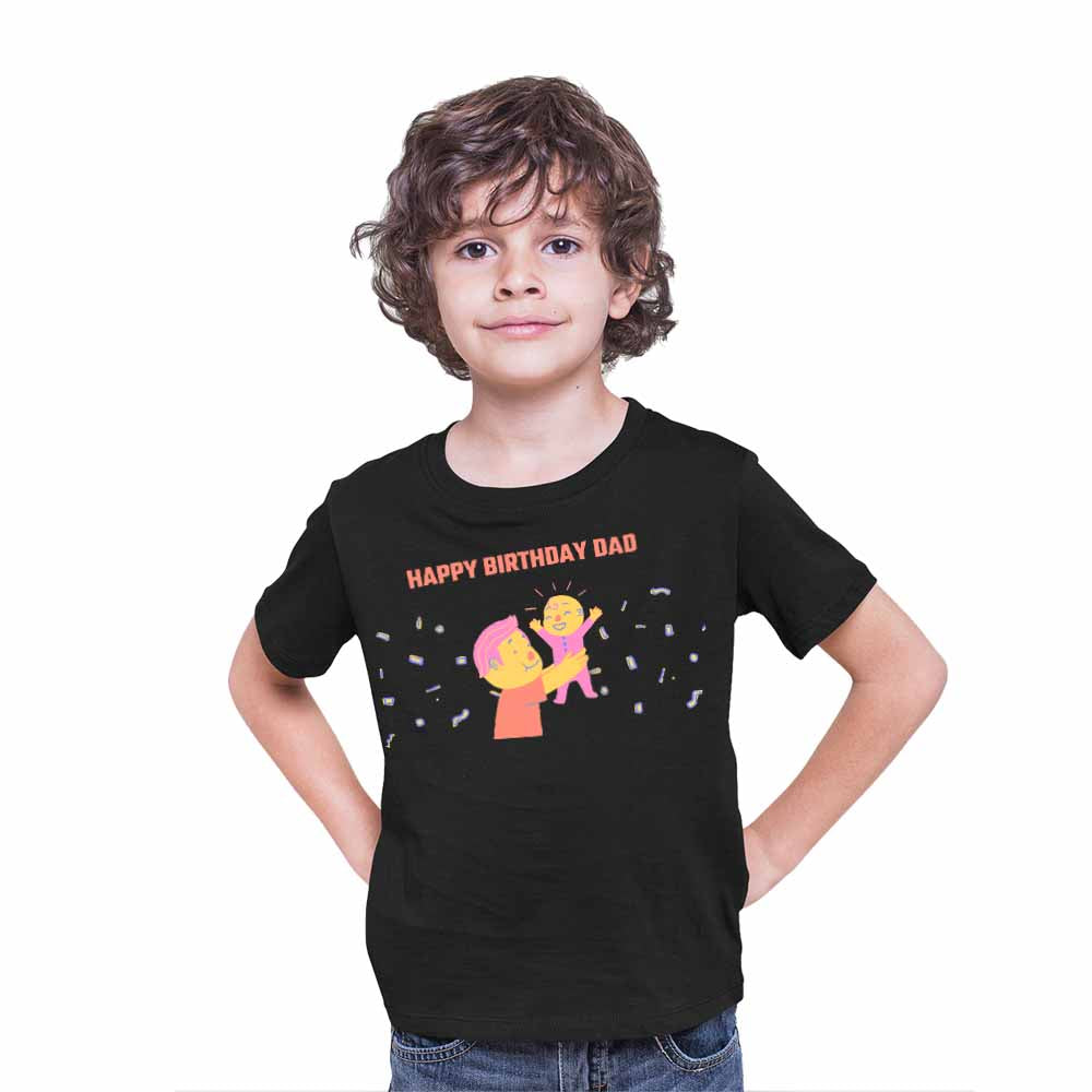 Happy Birthday Dad Printed T-shirt