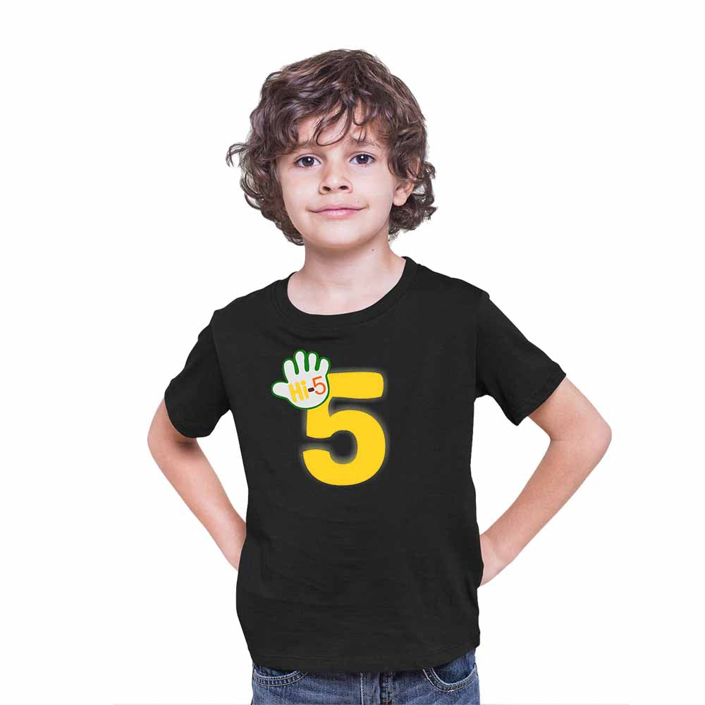 Hi-5 Style 5th Birthday Theme Kids T-shirt
