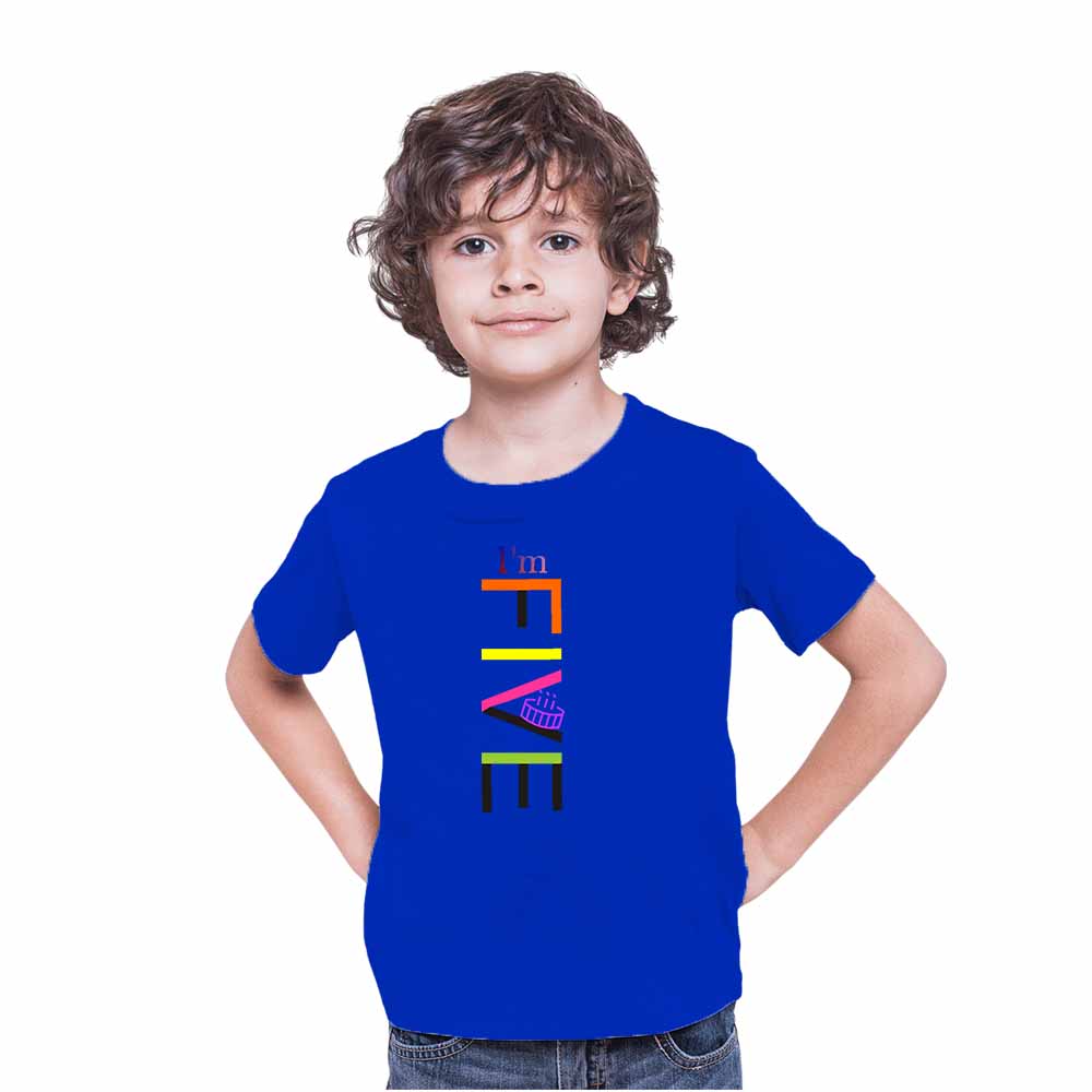 Five Sticky Designed 5th Birthday Theme Kids T-shirt