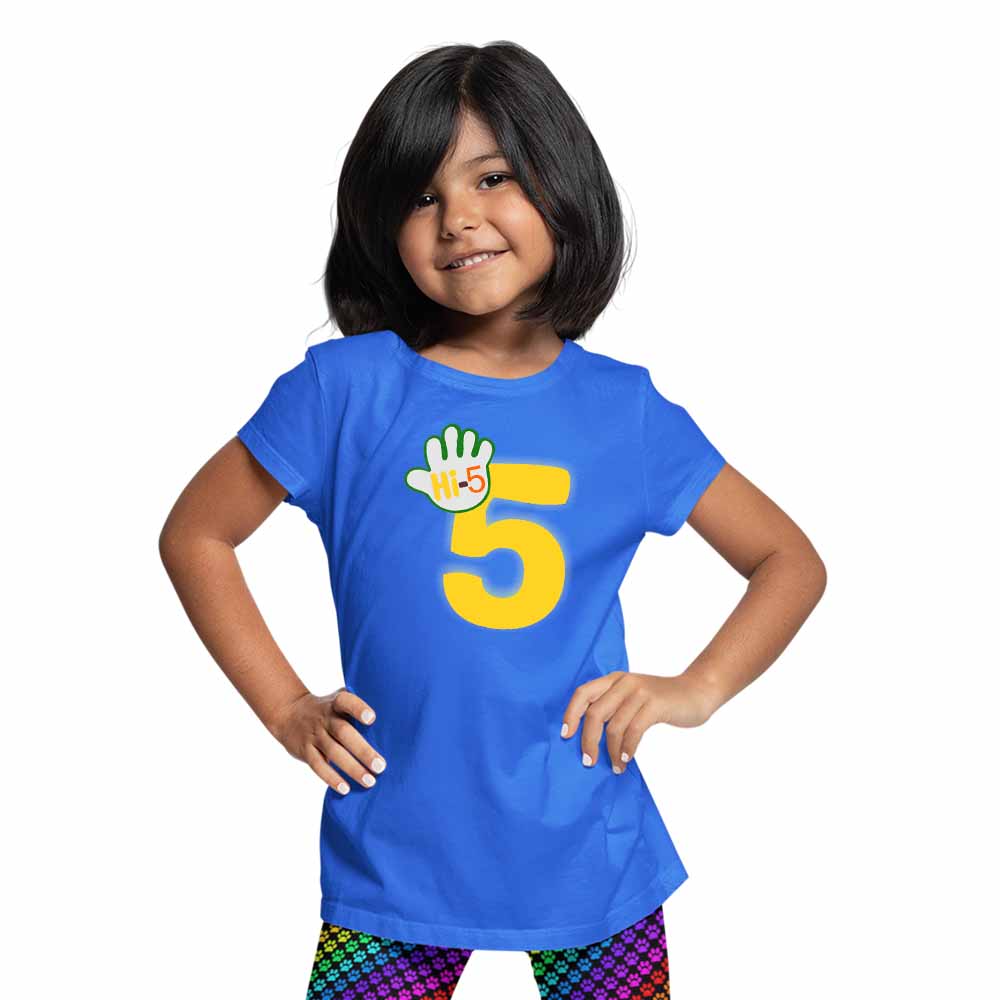 Hi-5 Style 5th Birthday Theme Kids T-shirt