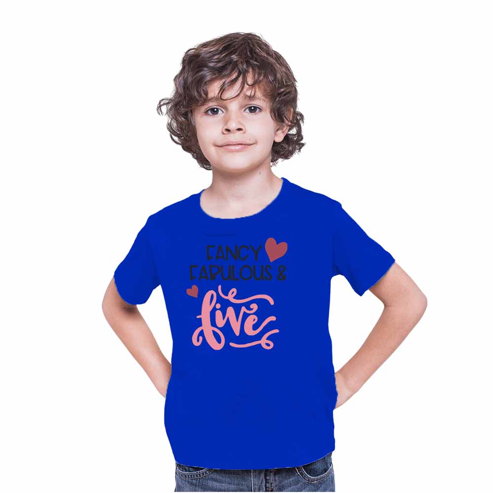 Fancy Fabulous Style 5th Birthday Theme Kids T-shirt