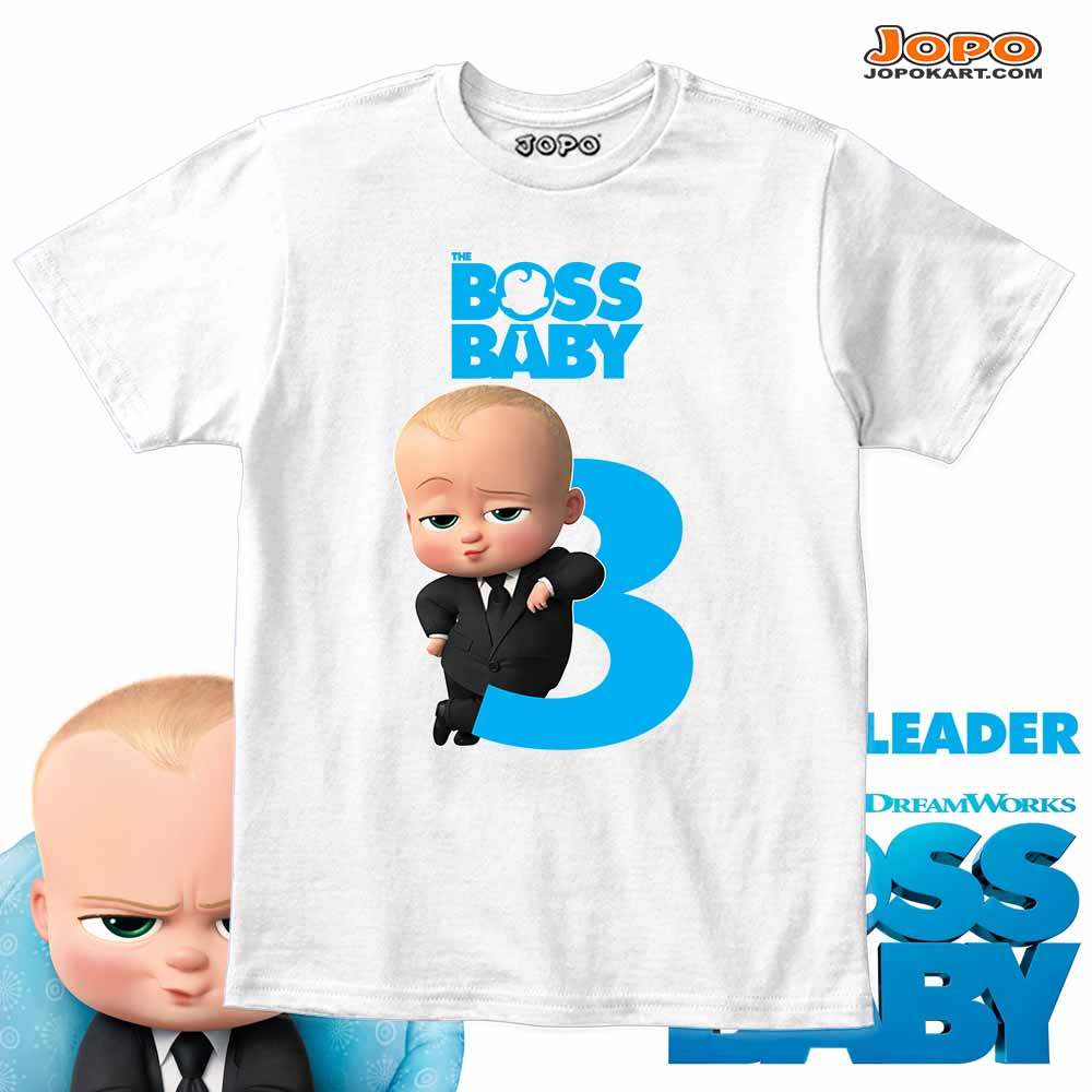 Boss Baby Theme Age Name Customized TShirt