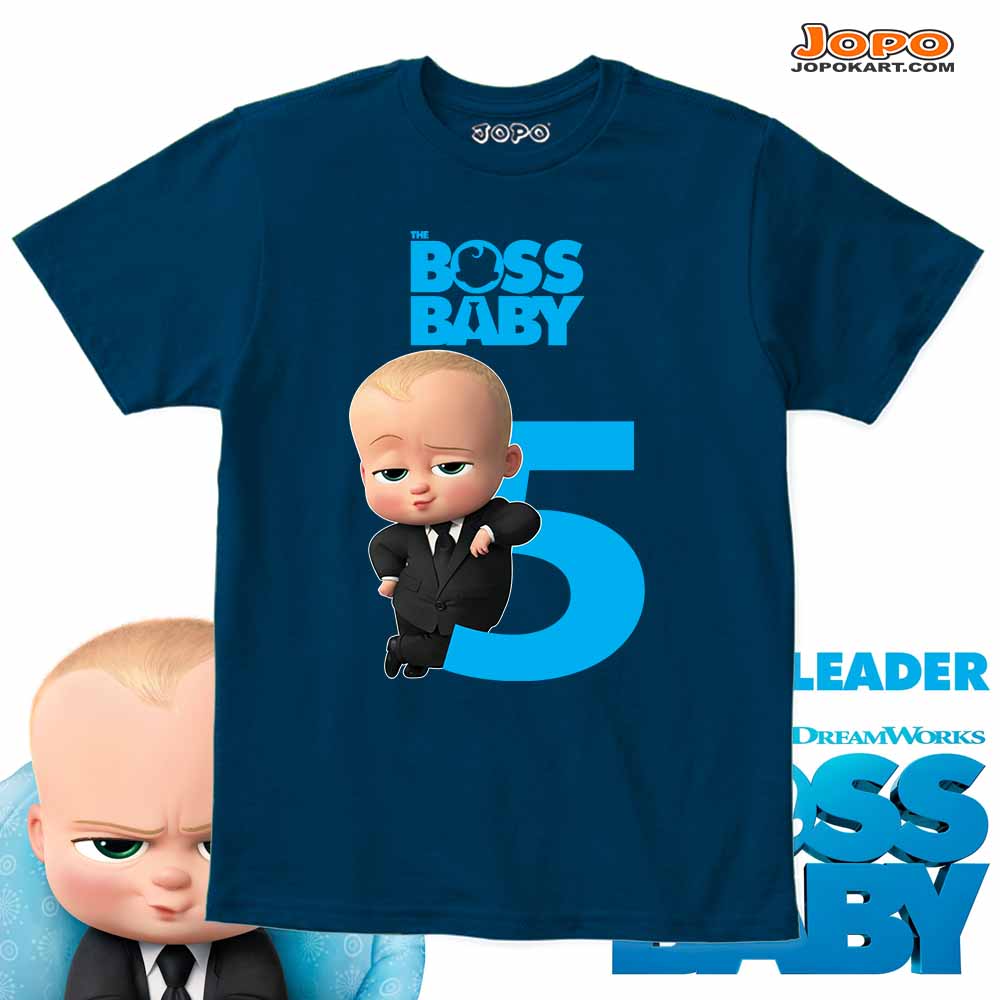 Boss Baby Theme Age Name Customized TShirt