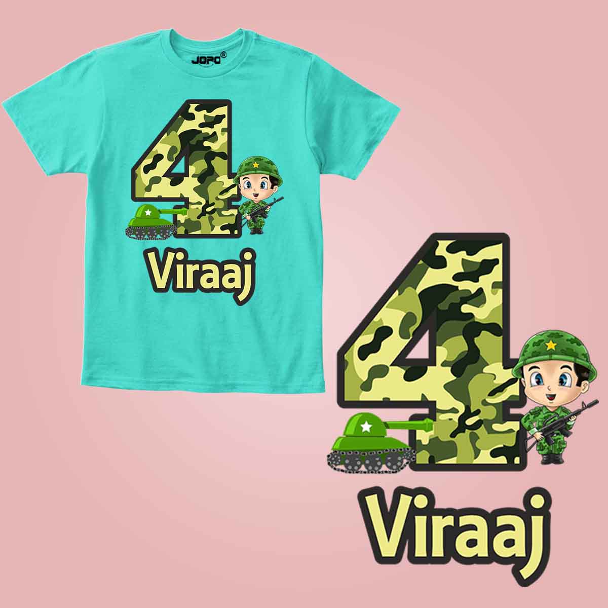 Camouflage Theme Birthday Boy