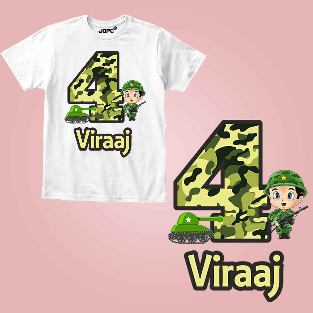 Camouflage Theme Birthday Boy
