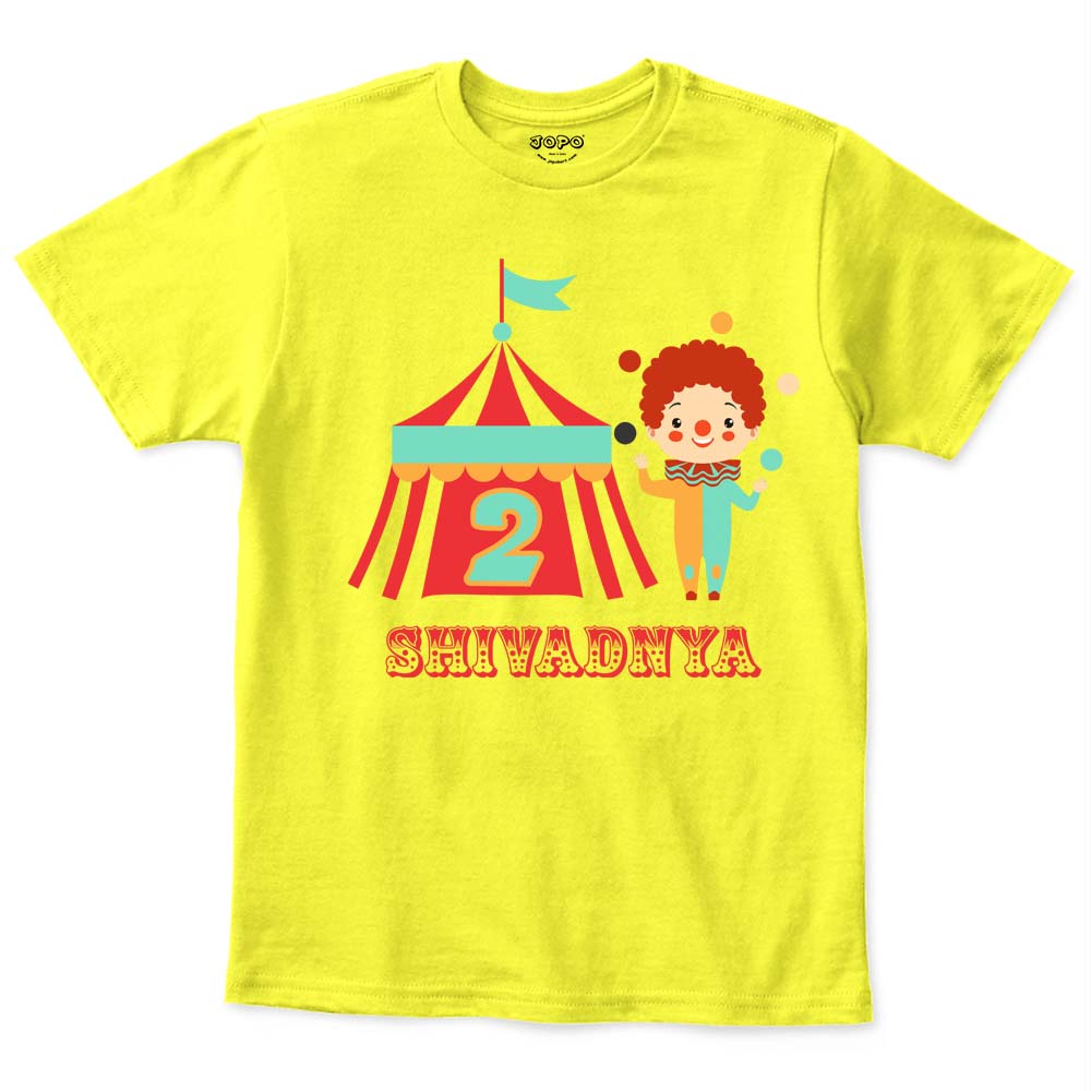 Circus Custom Name and Num T Shirt for Boys