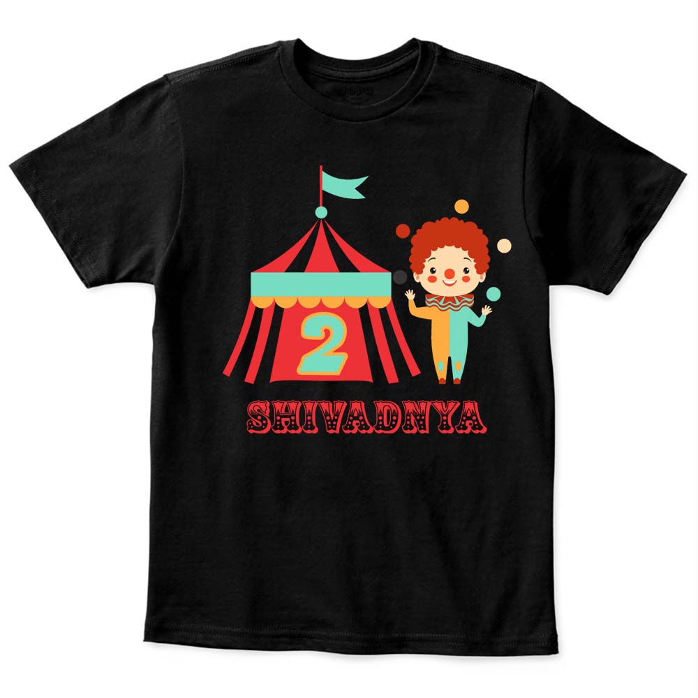 Circus Custom Name and Num T Shirt for Boys