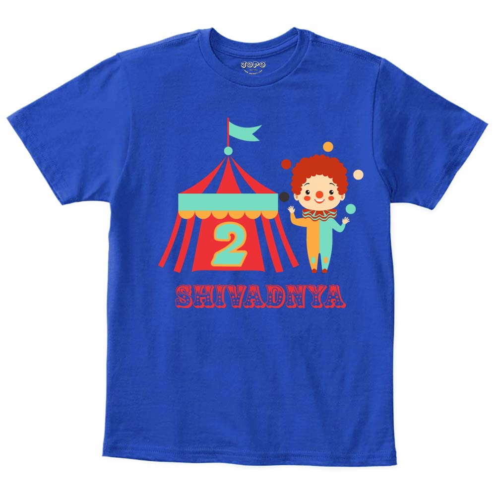 Circus Custom Name and Num T Shirt for Boys