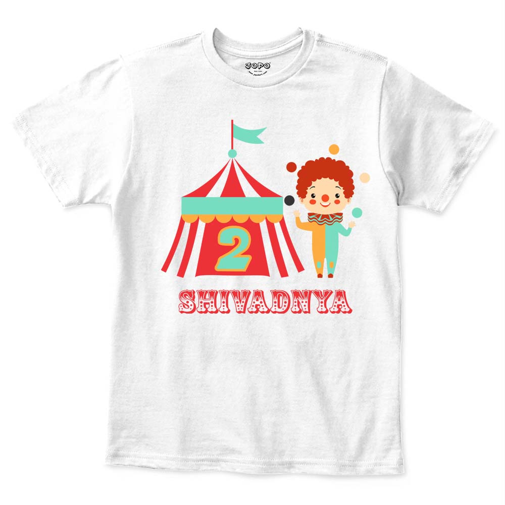 Circus Custom Name and Num T Shirt for Boys