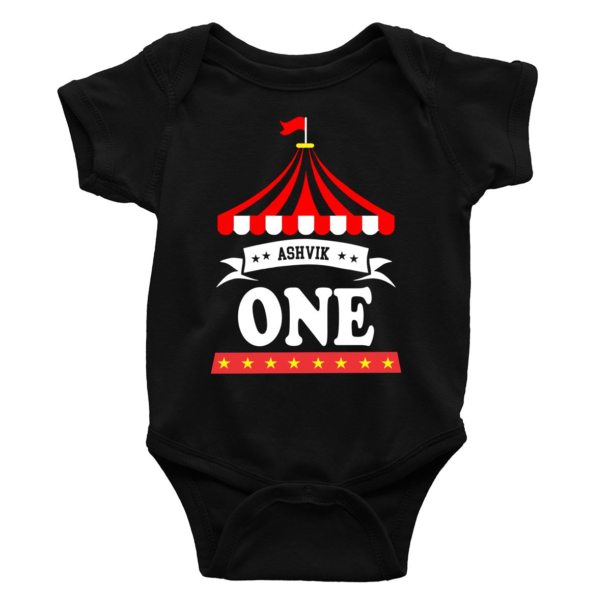 Circus Theme Custom Name Rompers