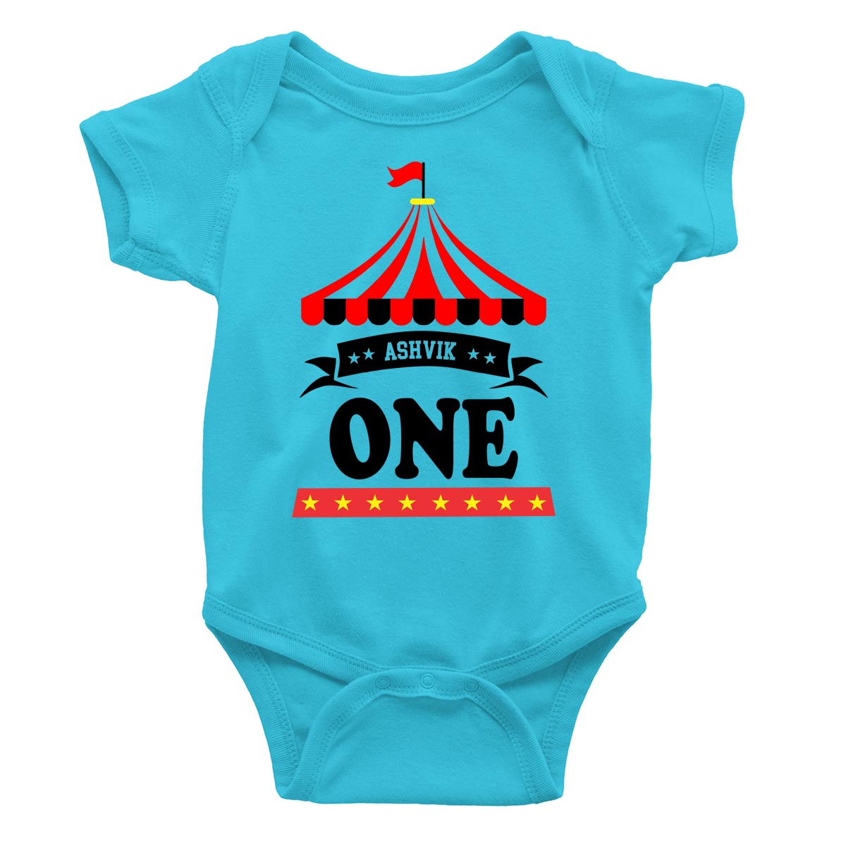 Circus Theme Custom Name Rompers