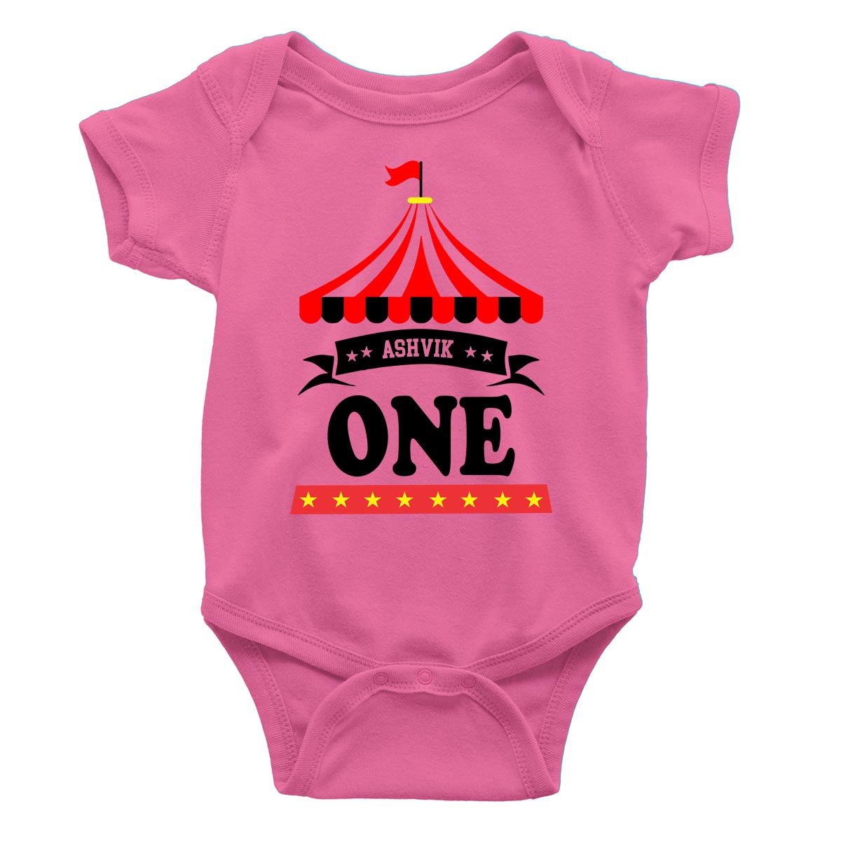 Circus Theme Custom Name Rompers