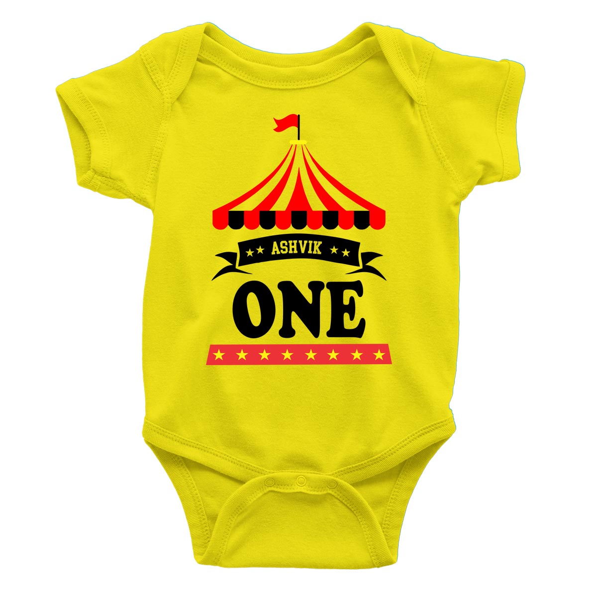 Circus Theme Custom Name Rompers