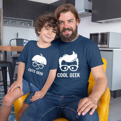 Geeky Duo Tees - Cool Geek & Cute Geek Combo Tees