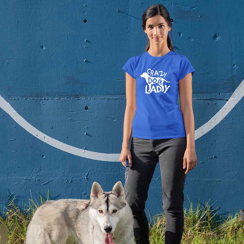 Crazy Dog Lady Women Tshirt