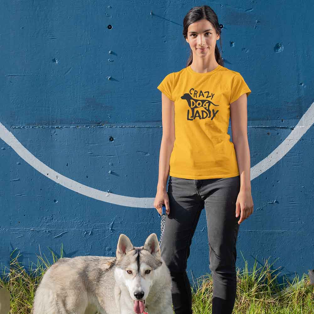Crazy Dog Lady Women Tshirt