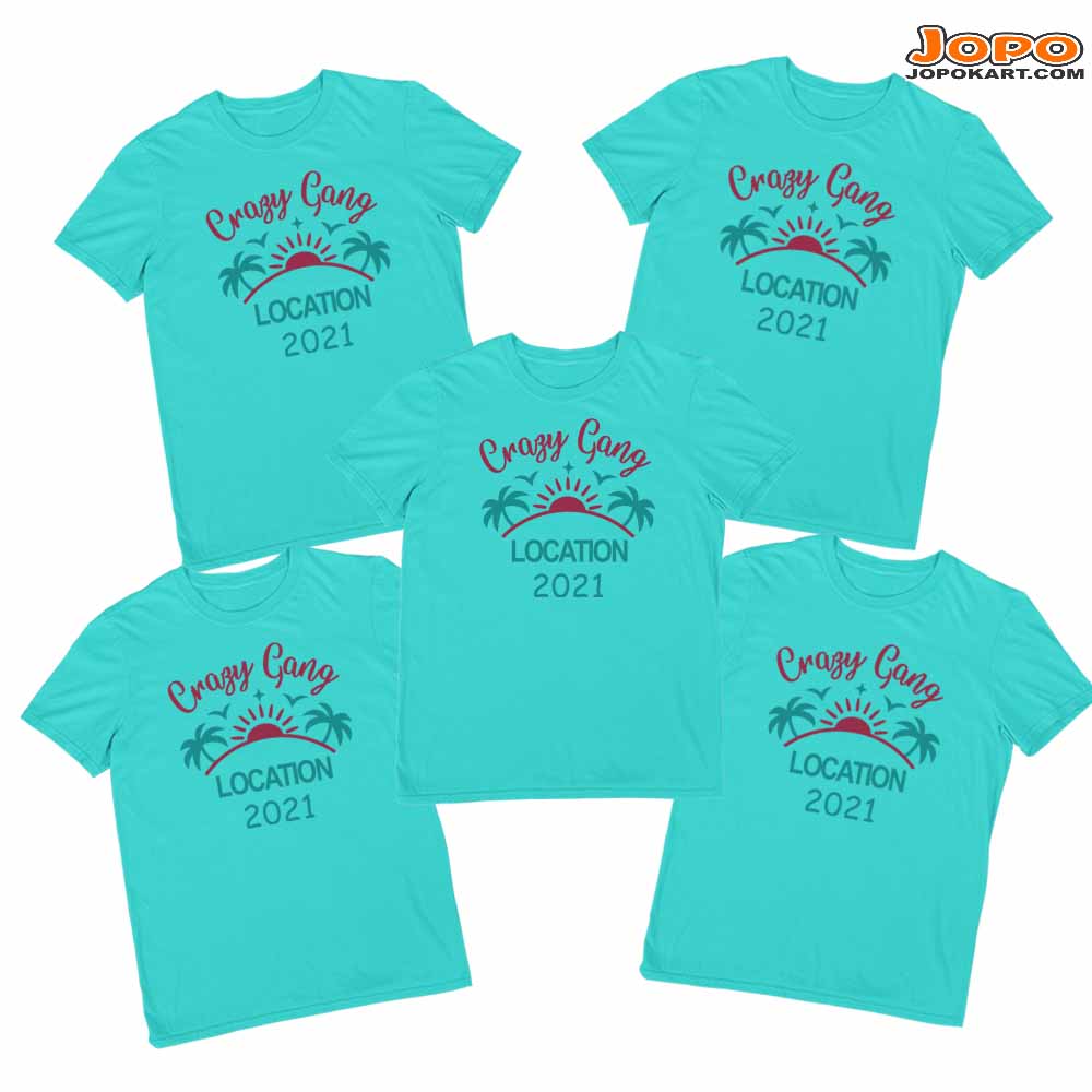 Custom Gang Name & Place of Vacation 2021 - Group T shirts