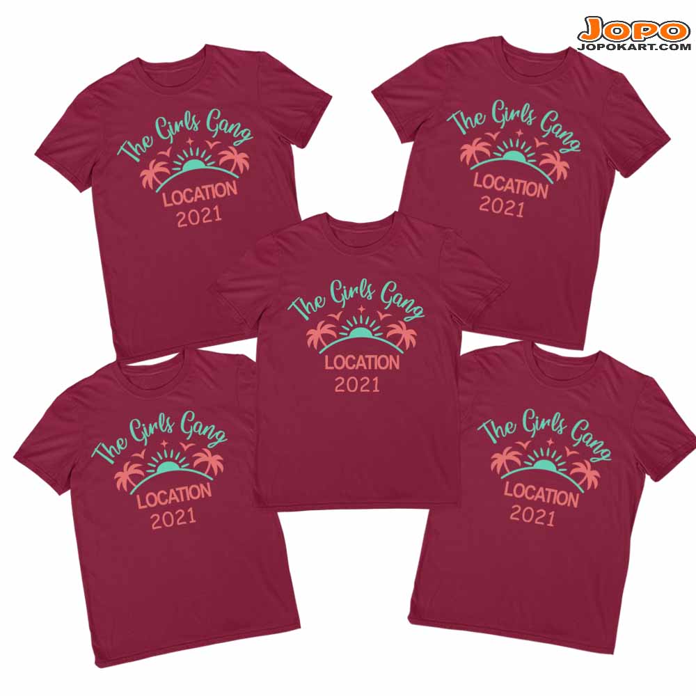Custom Gang Name & Place of Vacation 2021 - Group T shirts