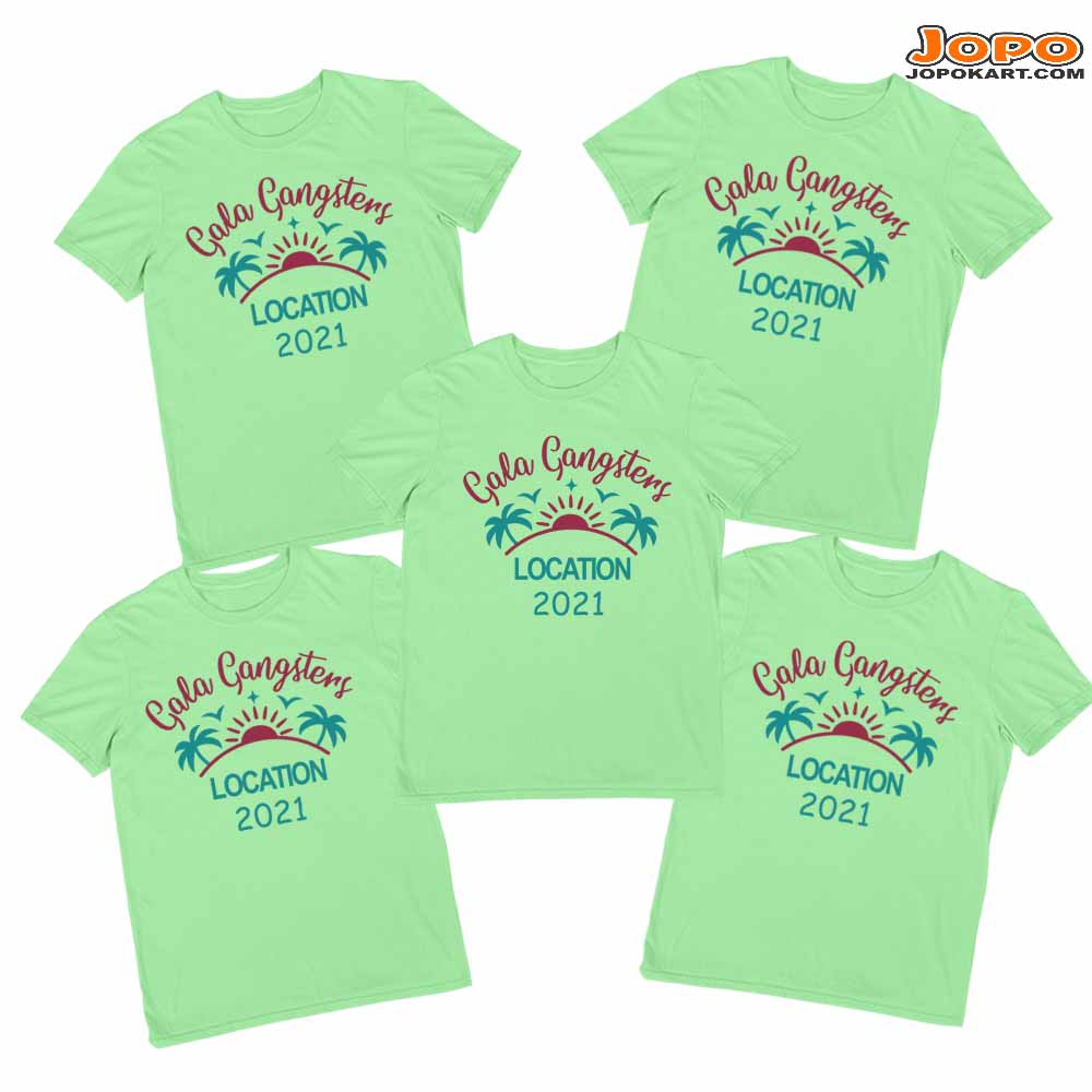 Custom Gang Name & Place of Vacation 2021 - Group T shirts