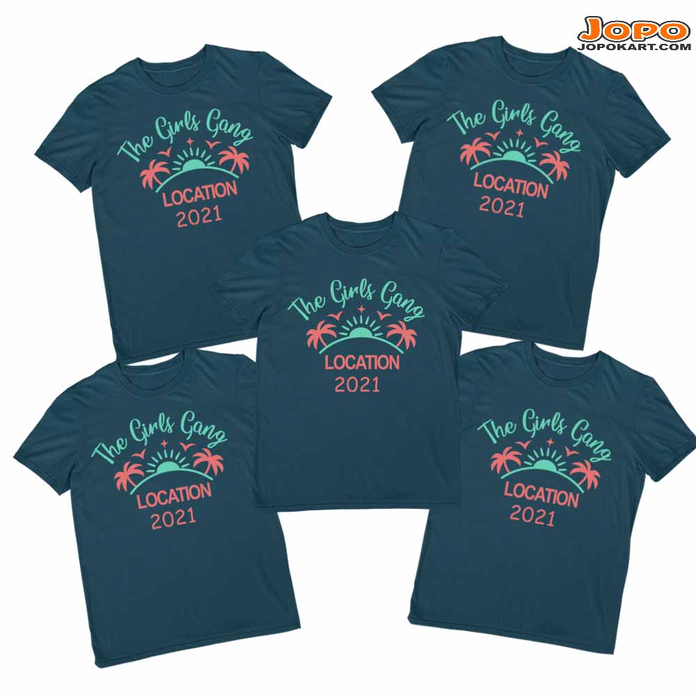 Custom Gang Name & Place of Vacation 2021 - Group T shirts