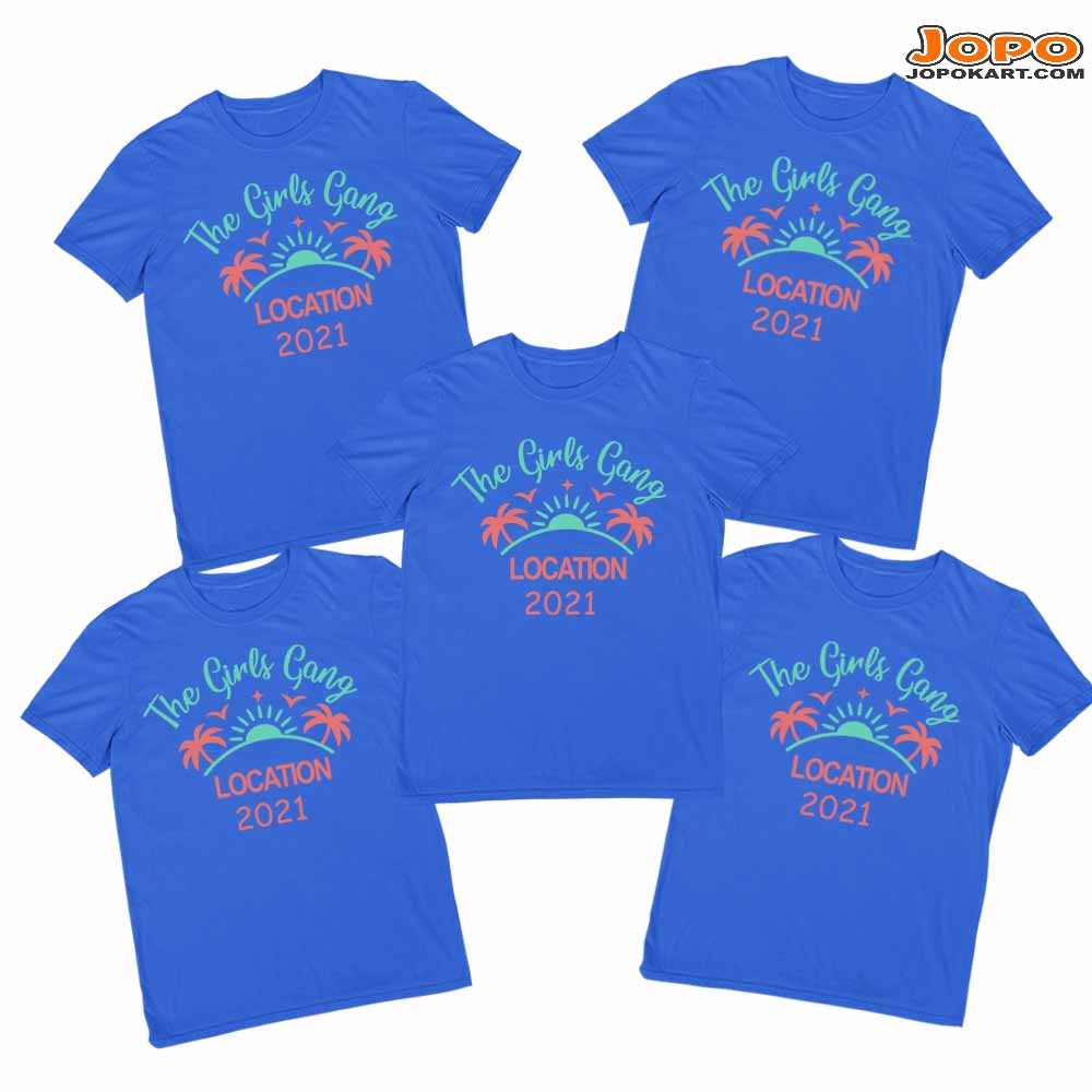Custom Gang Name & Place of Vacation 2021 - Group T shirts