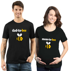 Dad to bee Mom to bee Maternity Couple T-Shirts for Photoshoot
