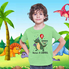 Dinosaurus Theme Customised Birthday Boy Tshirt