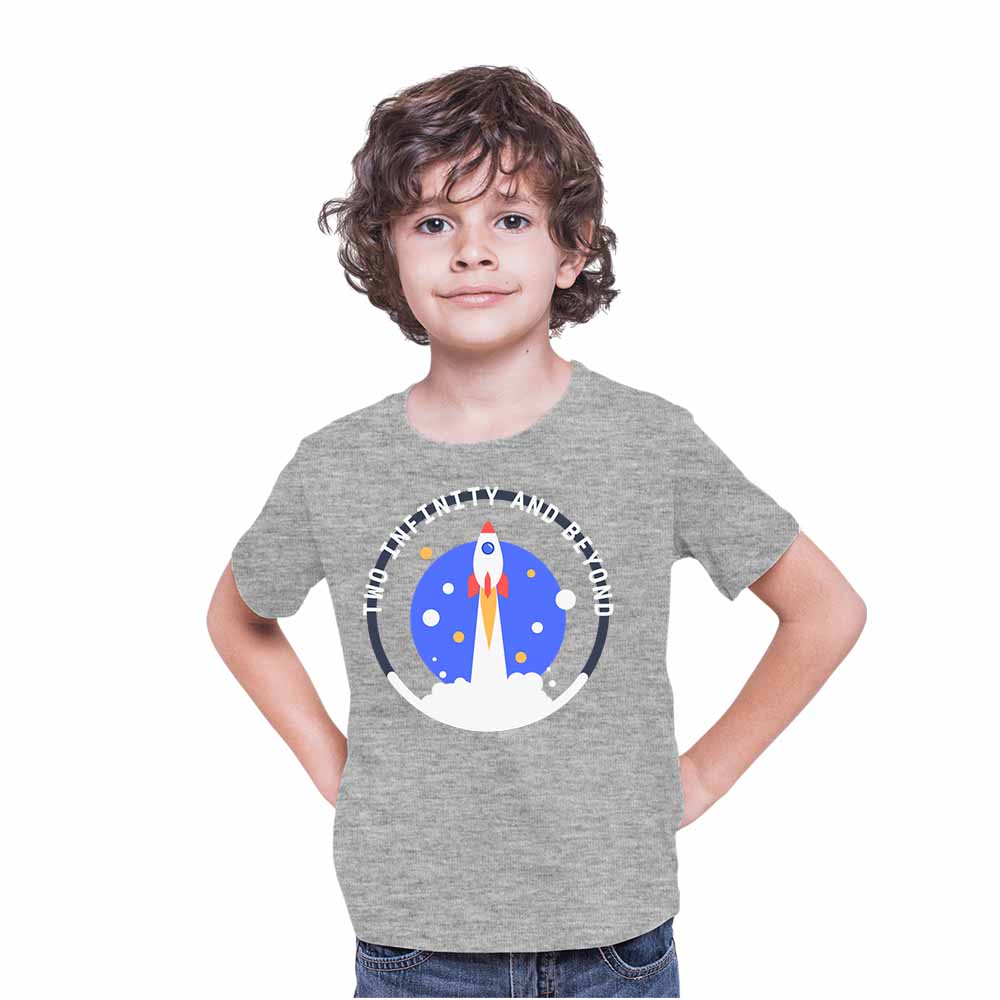 I Am Two Rocket Designed Birthday Theme Kids T-shirt