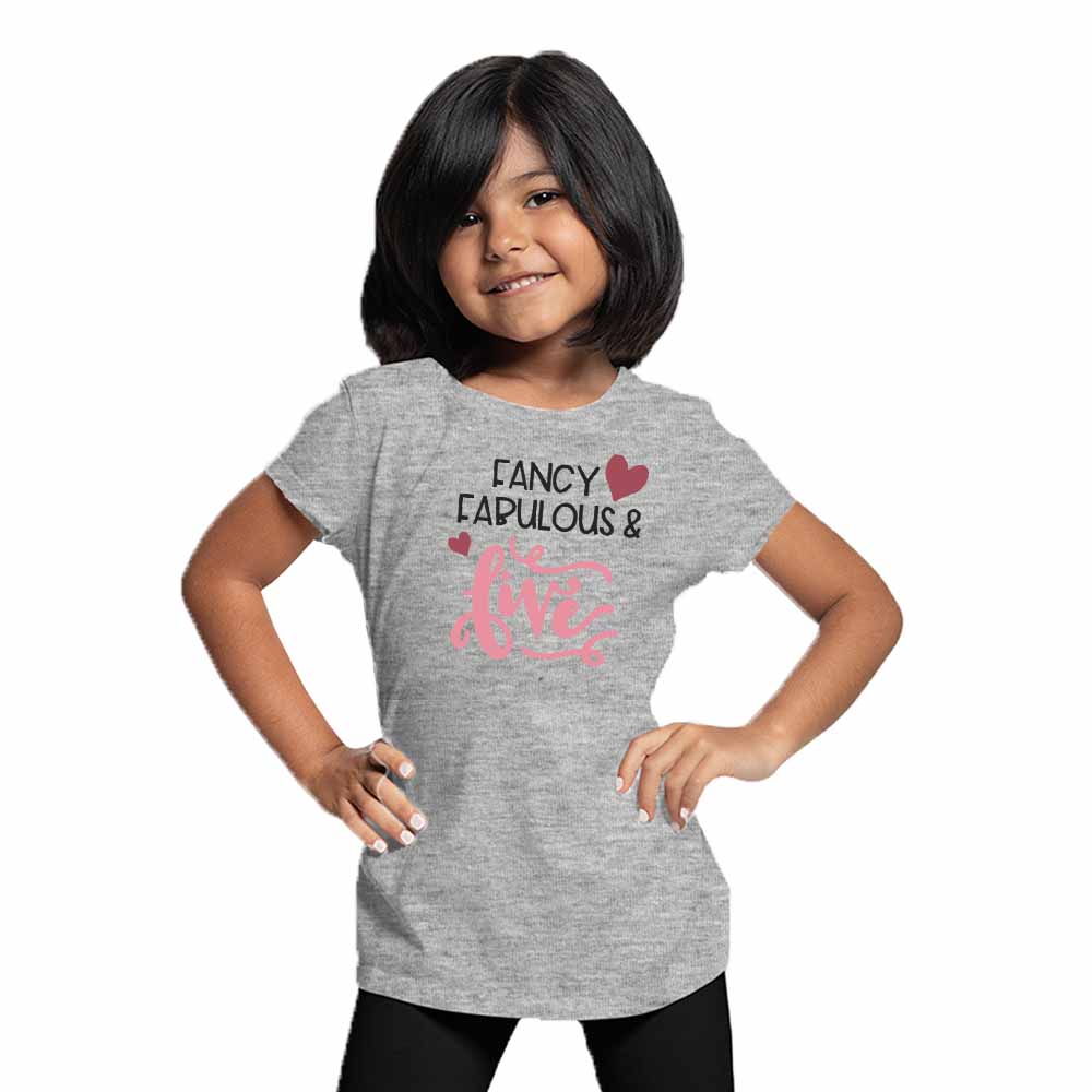 Fancy Fabulous Style 5th Birthday Theme Kids T-shirt