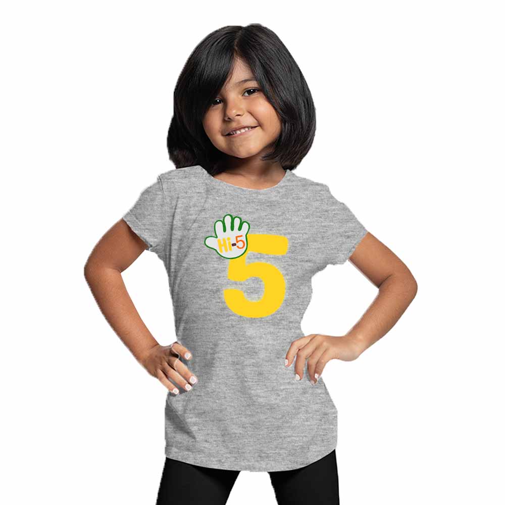Hi-5 Style 5th Birthday Theme Kids T-shirt