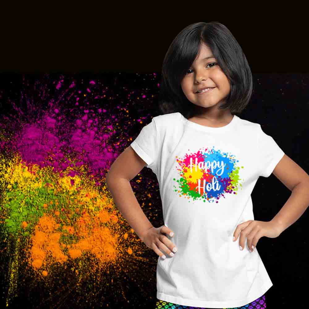 Happy Holi Color Splash for Girls