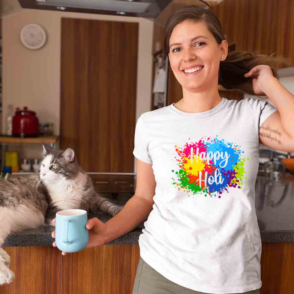 Happy Holi Color Splash - Women's Tshirt